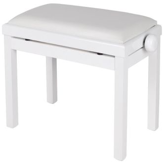 Maene Piano bench Polished White Vinyl