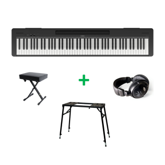 Yamaha P-145 BUNDEL B Zwart gesatineerd