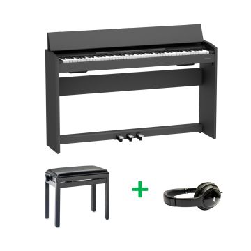 Roland F107 BUNDLE BK Black satin