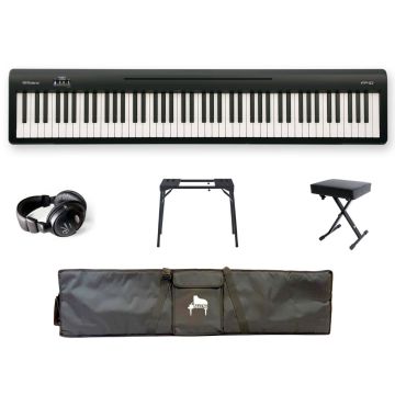 Roland FP-10 PORTABLE BUNDLE BK Black satin