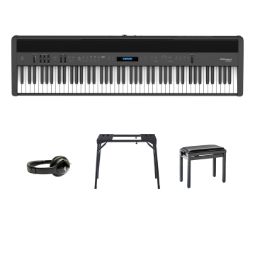 Roland FP-60X BUNDEL BK Zwart gesatineerd