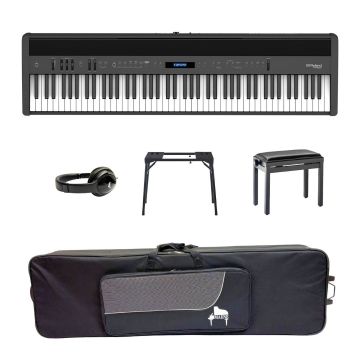 Roland FP-60X PORTABLE BUNDLE BK Black satin