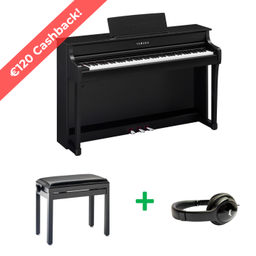 Yamaha Clavinova CLP-835 BUNDEL B Zwart gesatineerd