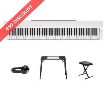 Yamaha P-225 BUNDEL WH Wit gesatineerd