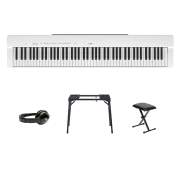 Yamaha P-225 BUNDEL WH Wit gesatineerd