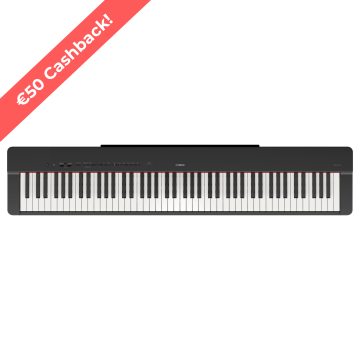 Yamaha P-225 B Zwart gesatineerd