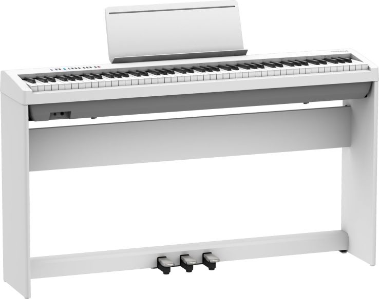 Pack FP-90X White + meuble + pédales : Piano Portable Roland