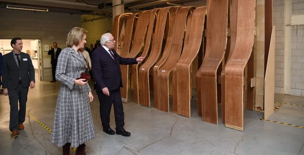 Filip en Mathilde in het Chris Maene Atelier