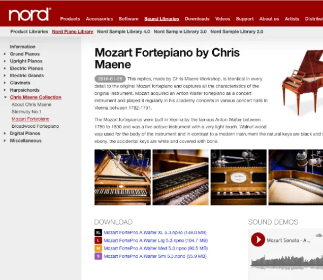 De Nord Piano Library - Chris Maene Collection