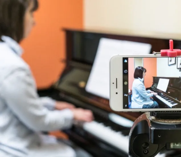 Video recording piano